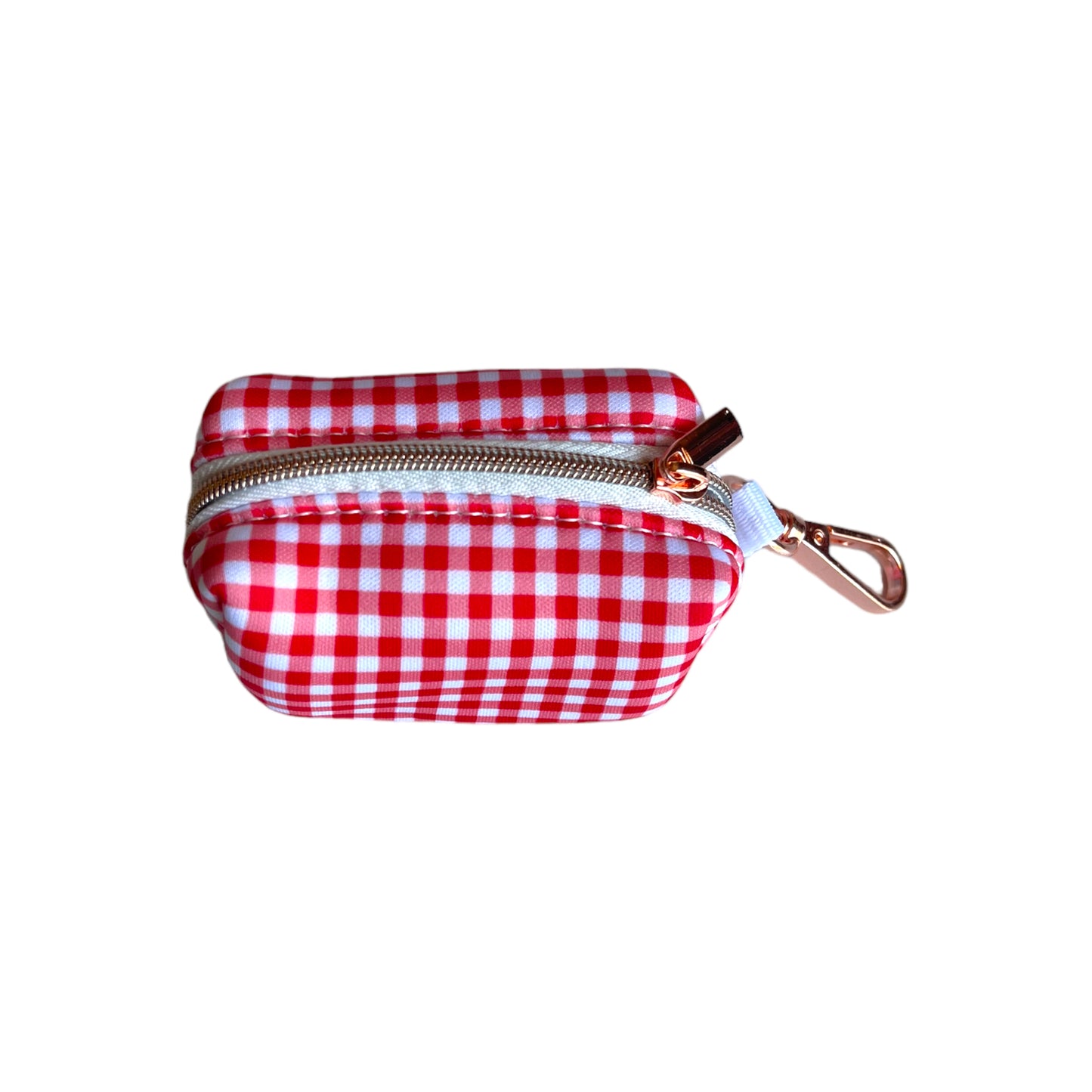 Poop Bag Holder - Crimson Red Gingham